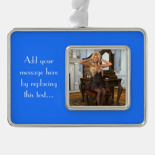 morgen verzilverd omlijst ornament (Voorkant)