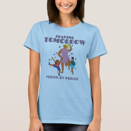 Morgen vormgeven, periode per periode, klasleraar t-shirt (Voorkant)