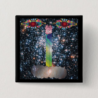 Morgen weet het nooit vierkante button 5,1 cm