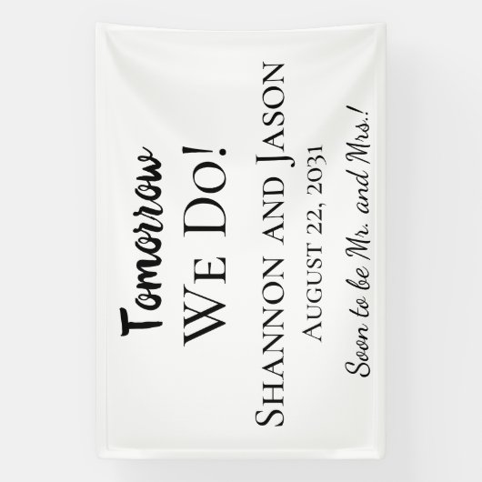 Morgen wel! Rehearings-binnenpartijbanner Spandoek (Verticaal)