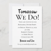 Morgen wel! repetitie binnenuitnodiging kaart (Voorkant)