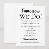 Morgen wel! repetitie binnenuitnodiging kaart (Voorkant / Achterkant)