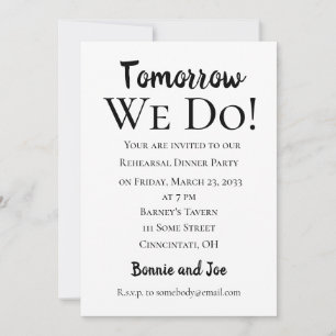 Morgen wel! repetitie binnenuitnodiging kaart