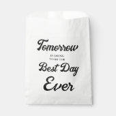 Morgen wordt het beste dag repetitie diner bedankzakje (Voorkant)