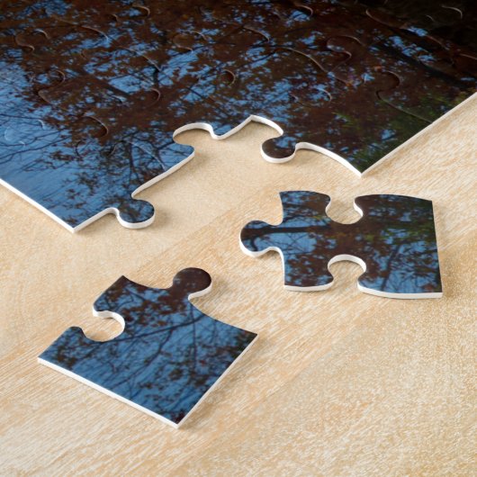 Morgenherfstkleuren op Stinson Pond Legpuzzel (Zijkant)