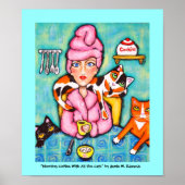Morgenkoffie met alle katten poster (Voorkant)