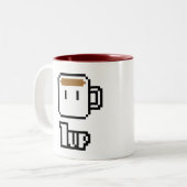 Morgenmacht omhoog tweekleurige koffiemok (Voorkant links)