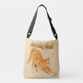Morgenmodus Oranje Tabbykat die zich uitrekt - Gra Crossbody Tas