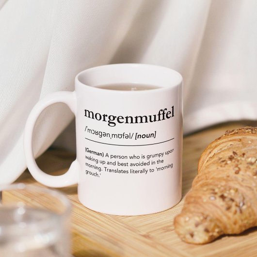Morgenmuffel Definitie Grappig Duits woord Modern Koffiemok