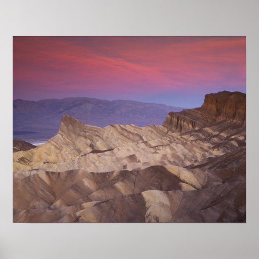Morgens eerste licht op Zabriskie Point en 2 Poster (Voorkant)