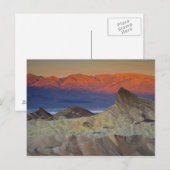 Morgens eerste licht op Zabriskie Point en Briefkaart (Voorkant / Achterkant)