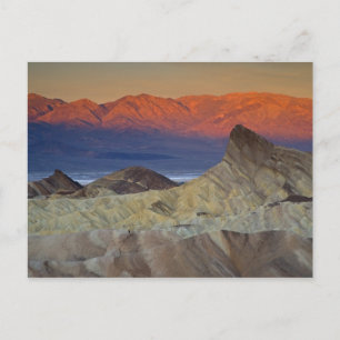 Morgens eerste licht op Zabriskie Point en Briefkaart