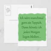 Morgens liegen bleiben briefkaart (Voorkant / Achterkant)