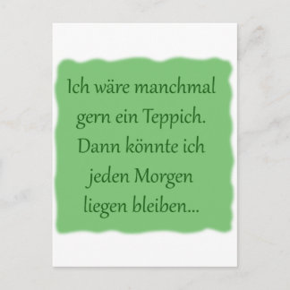 Morgens liegen bleiben briefkaart