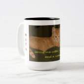 Morgens met de grote kattenkat Mok (Voorkant links)