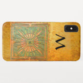 MORGENSTER ,Geel,Bruin,Zwart Monogram Case-Mate iPhone Case (Achterkant (horizontaal))