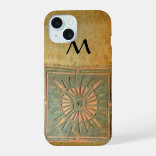 MORGENSTER ,Geel,Bruin,Zwart Monogram iPhone 15 Case