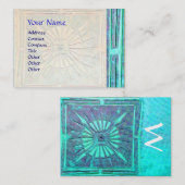 MORGENSTER, MONOGRAM, Blauwgroen, Blauwgroen, Turq Visitekaartje (Voorkant / Achterkant)