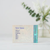 MORGENSTER, MONOGRAM, Blauwgroen, Blauwgroen, Turq Visitekaartje (Staand voorkant)