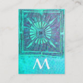 MORGENSTER, MONOGRAM, Blauwgroen, Blauwgroen, Turq Visitekaartje (Achterkant)