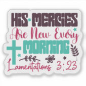 Morgenzegeningen Bijbelvers Sticker (Voorkant)