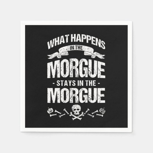 Morgue Embalmer Funeral Director Cemetery Gift Servet (Voorkant)