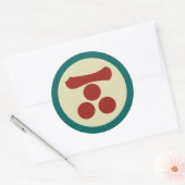 Mori Mon Japans samoerai clan in  kleuren Ronde Sticker (Envelop)