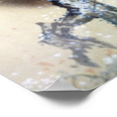 Mori Sosen-apen in een bloeiende Cherry-boom Poster (Hoek)