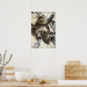 Mori Sosen-apen in een bloeiende Cherry-boom Poster (Keuken)