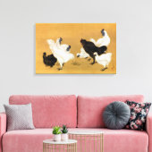 Mori Sosen Silkies Chickens Canvas Afdruk (Insitu (Woonkamer))