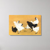 Mori Sosen Silkies Chickens Canvas Afdruk (Voorkant)