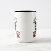 MoriarTEA & Purrlock bij Kerstmis Tweekleurige Koffiemok (Center)