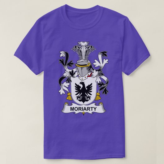 Moriarty Coat of Arms Family Crest T-shirt (Design voorkant)