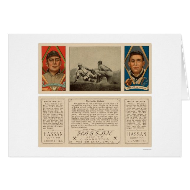 Moriarty Spiked Tigers Baseball 1912 (Voorkant Horizontaal)