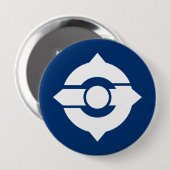 Moriguchi, Osaka Ronde Button 4,0 Cm (Voorkant /achterkant)