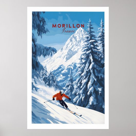 Morillon Ski Muurkunst Poster (Voorkant)
