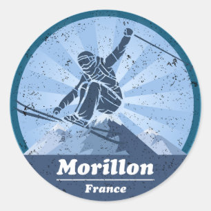 Morillon Skiër Ronde Sticker