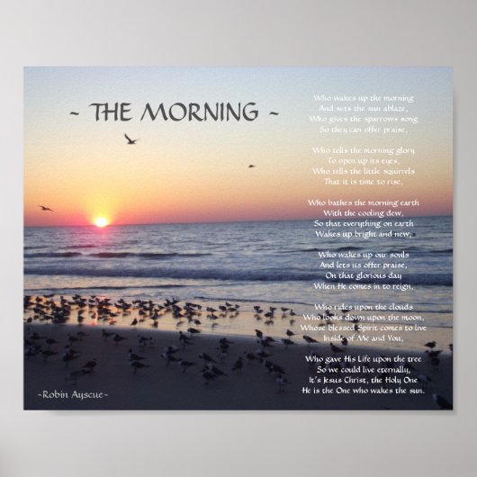 MORING BEACH SUNRISE POEM POSTER (Voorkant)