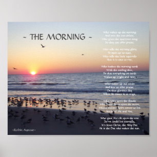 MORING BEACH SUNRISE POEM POSTER