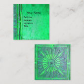 MORING STAR Green Vierkante Visitekaartje (Voorkant / Achterkant)