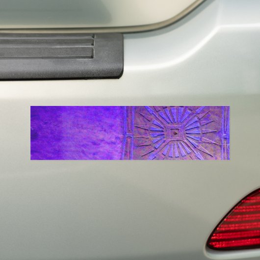MORING STAR Paars Blue, Monogram Bumpersticker (Op auto)