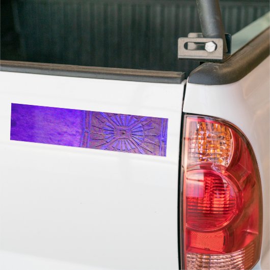 MORING STAR Paars Blue, Monogram Bumpersticker (Op Truck)