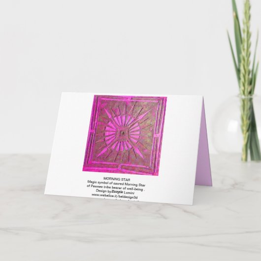 MORING STAR Pink, Fuchsia Black, Monogram Notitiekaartje (Achterkant)