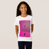 MORING STAR Pink, Fuchsia Black, Monogram T-shirt (Voorkant volledig)