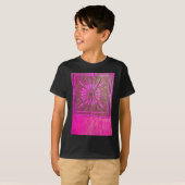 MORING STAR Pink, Fuchsia Black, Monogram T-shirt (Voorkant volledig)
