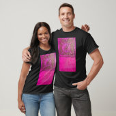 MORING STAR Pink, Fuchsia Black, Monogram T-shirt (Unisex)