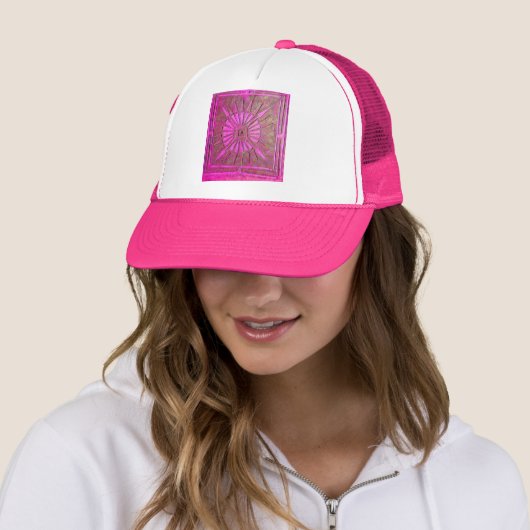 MORING STAR Pink, Fuchsia Black, Monogram Trucker Pet (In situ)