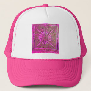 MORING STAR Pink, Fuchsia Black, Monogram Trucker Pet