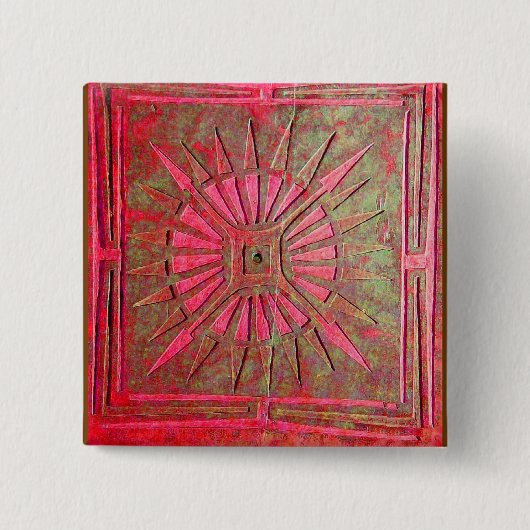 MORING STAR VIERKANTE BUTTON 5,1 CM (Voorkant)