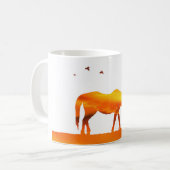 Moring Sunrise Abstract Horse Coffee Cup Koffiemok (Voorkant links)